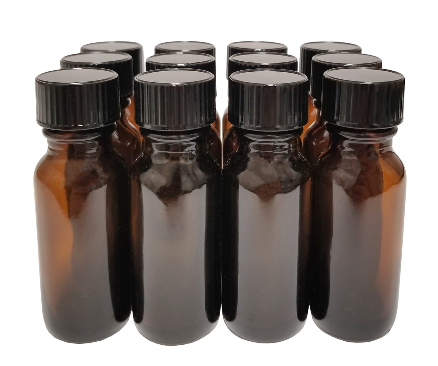 Bottles, Boston Round, Amber / Clear