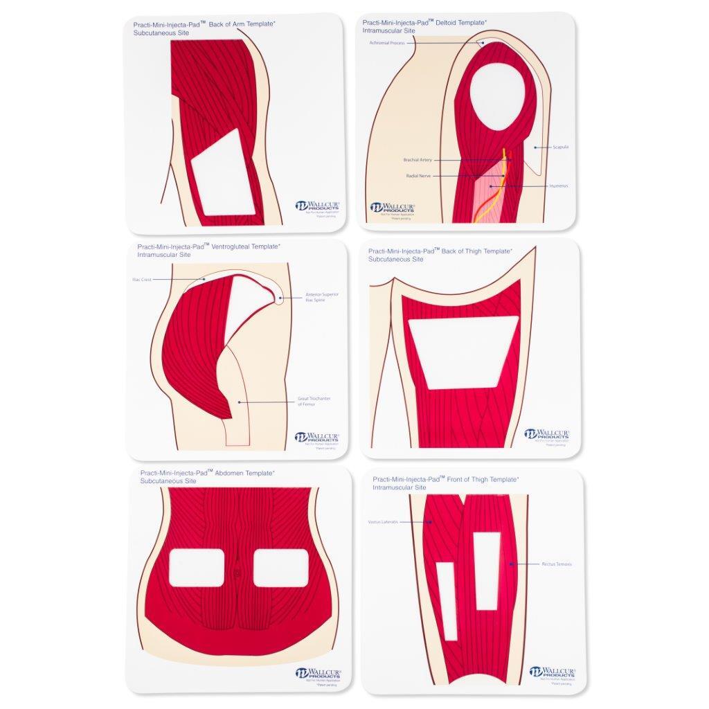 Wallcur® PRACTI-Injecta Pad Templates