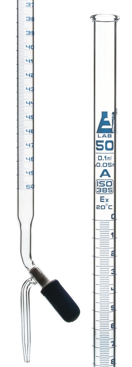 Eisco Glass Burettes with PTFE Needle Valve Stopcock