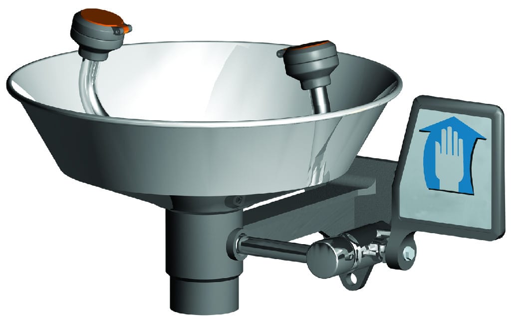 Wall-Mount Eyewashes, WaterSaver Faucet