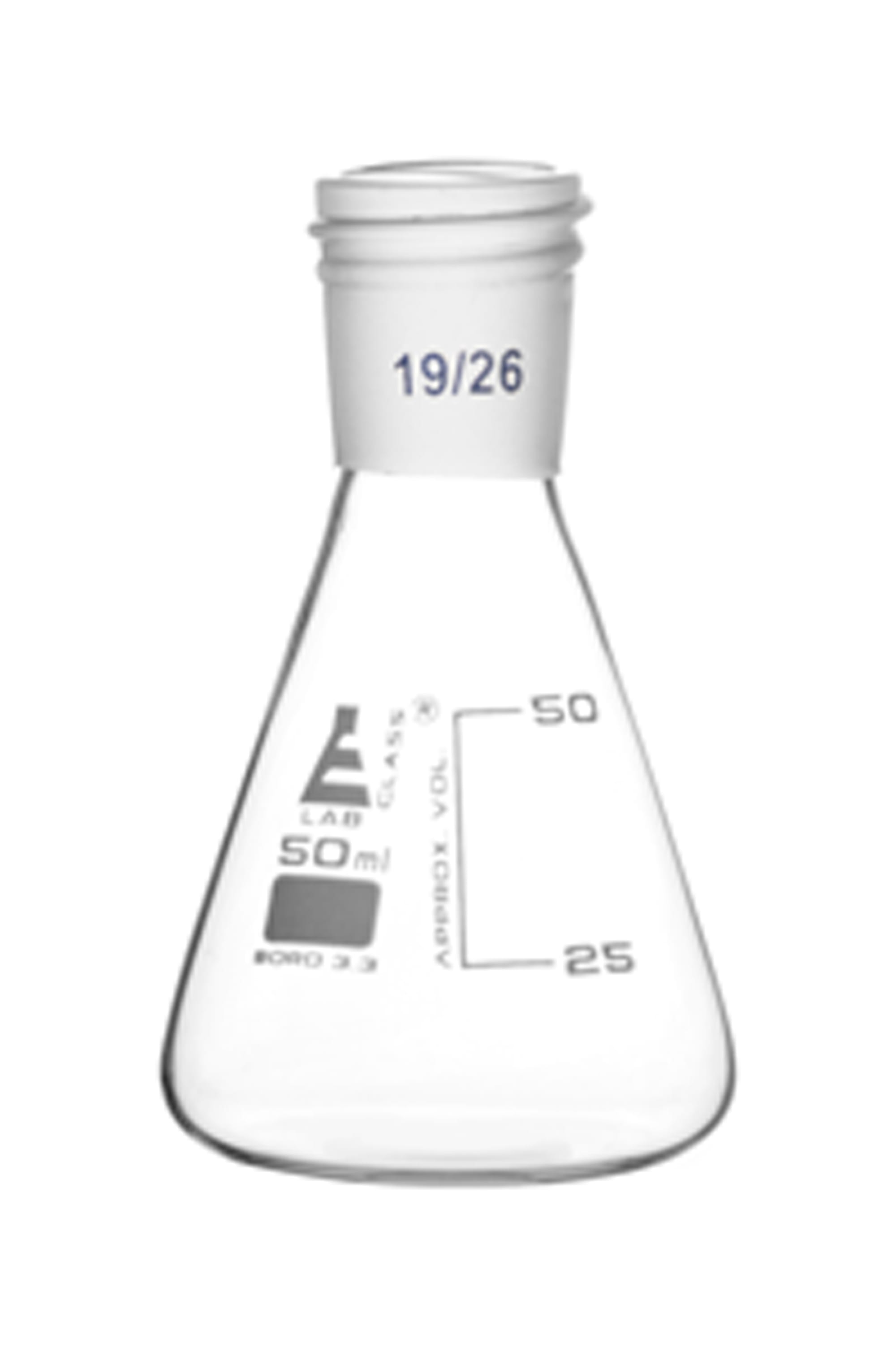 Eisco LabGlass® Erlenmeyer Flasks, Graduated with Threaded Joint