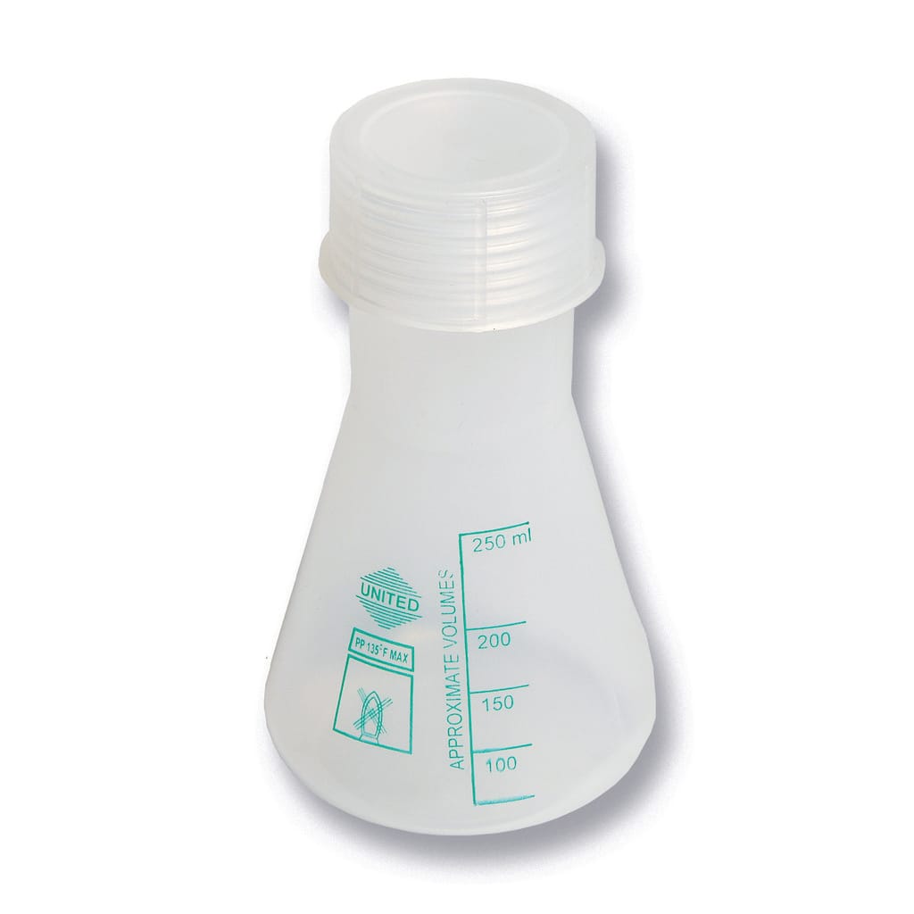 Wide-Mouth Erlenmeyer Flasks, PP, United Scientific Supplies