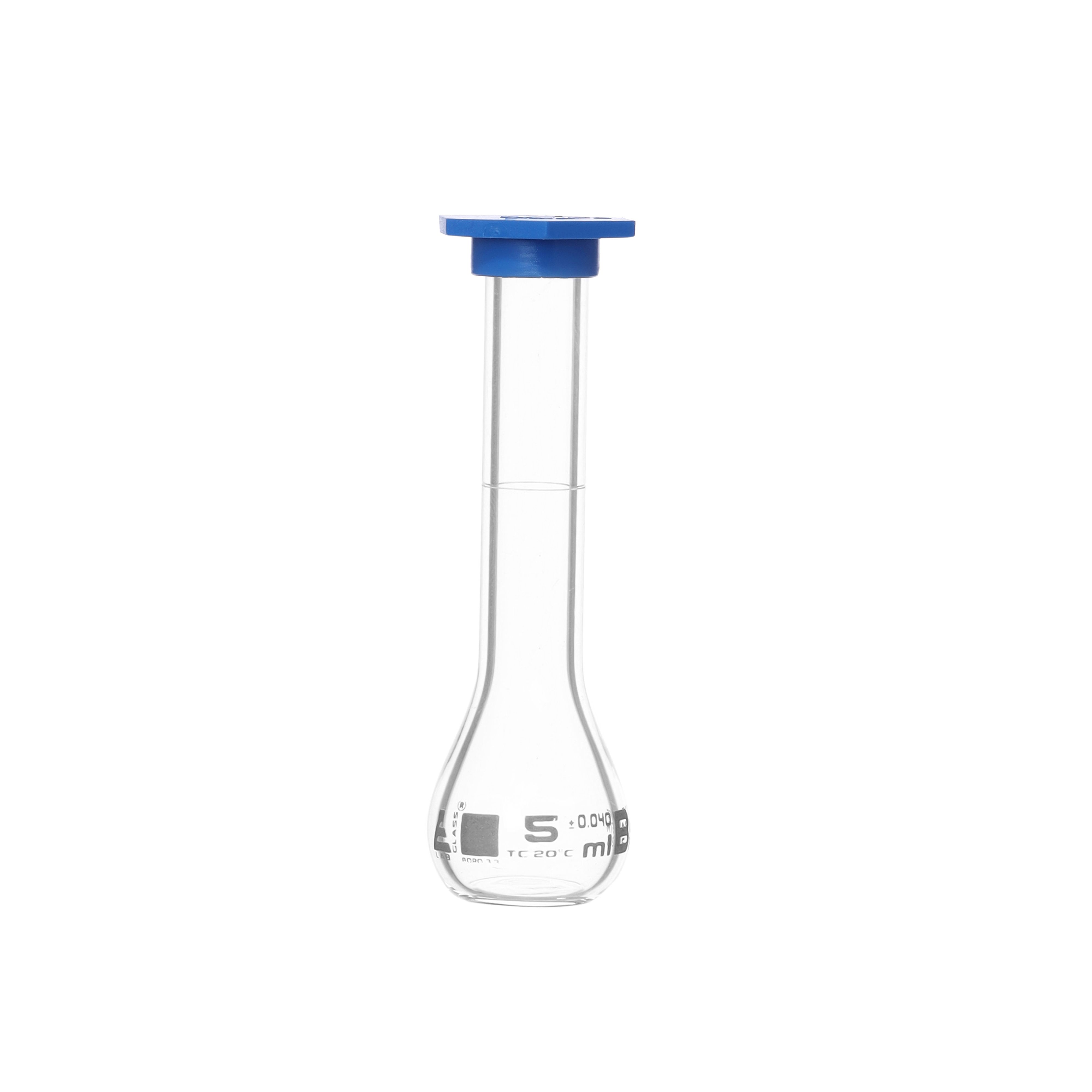 Eisco Glass Volumetric Flasks with Snap Cap, ASTM Class B