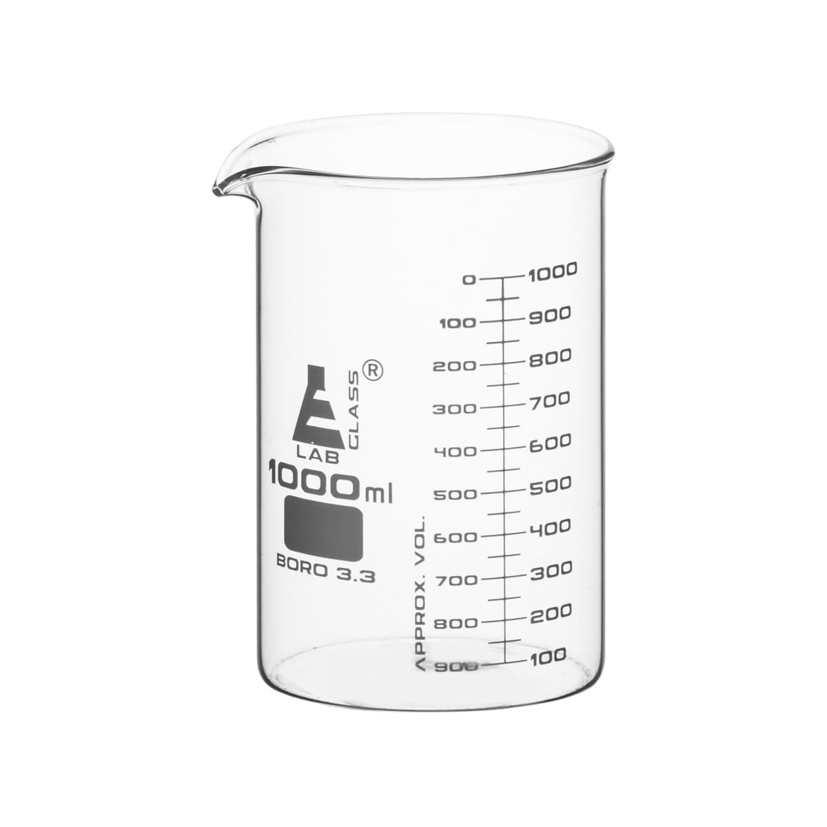 Eisco LabGlass™ Low Form Glass Beakers, ASTM