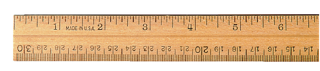 Metric and English Wood Ruler
