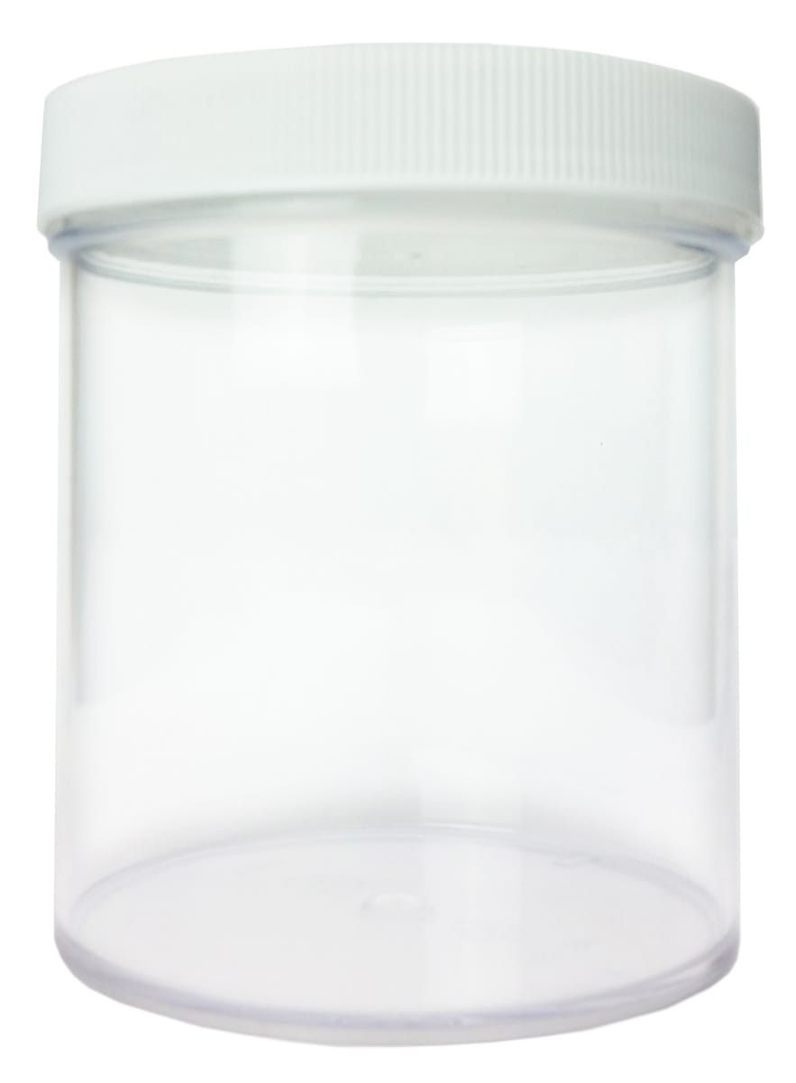 Wide-Mouth Polystyrene Jars with Lids