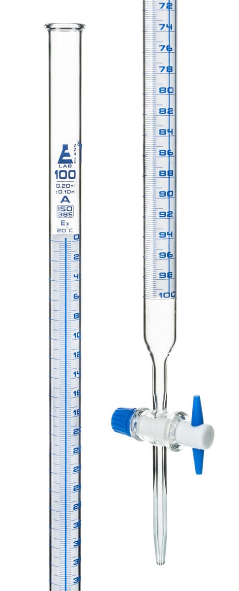 Eisco Glass Burettes with PTFE Key Stopcock