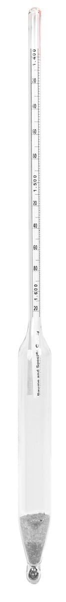 Dual Scale Hydrometers, Specific Gravity/Baume