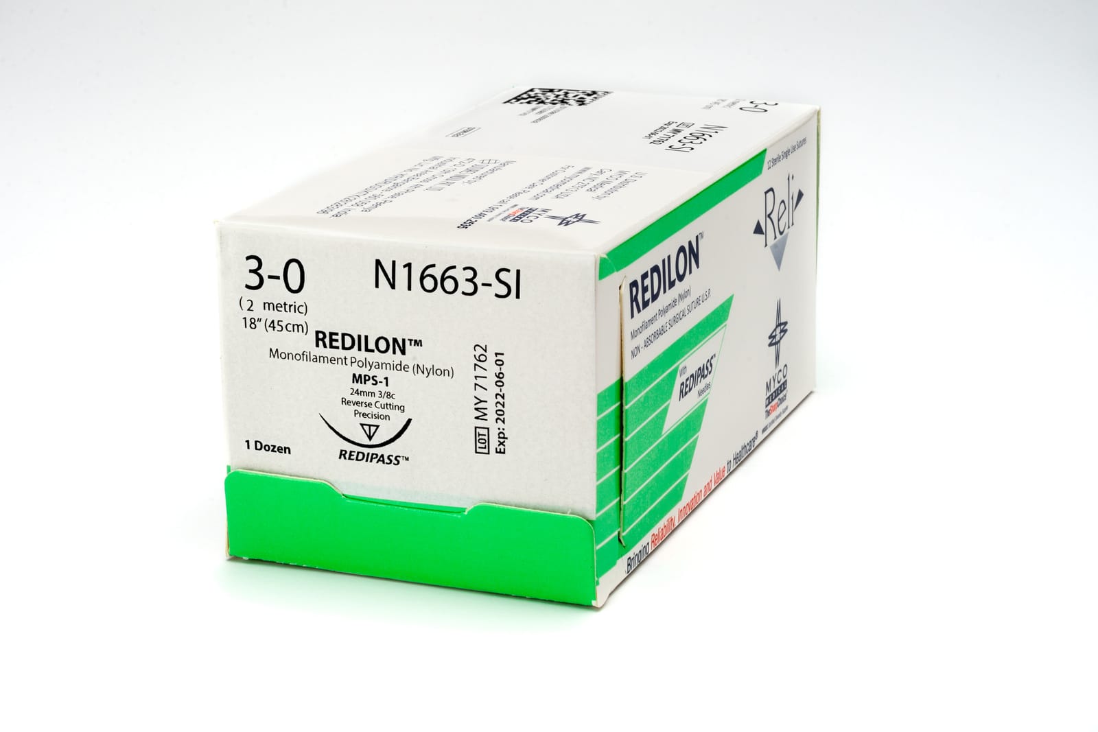 Reli® Black Nylon Non-Absorbable Sutures, MYCO Medical