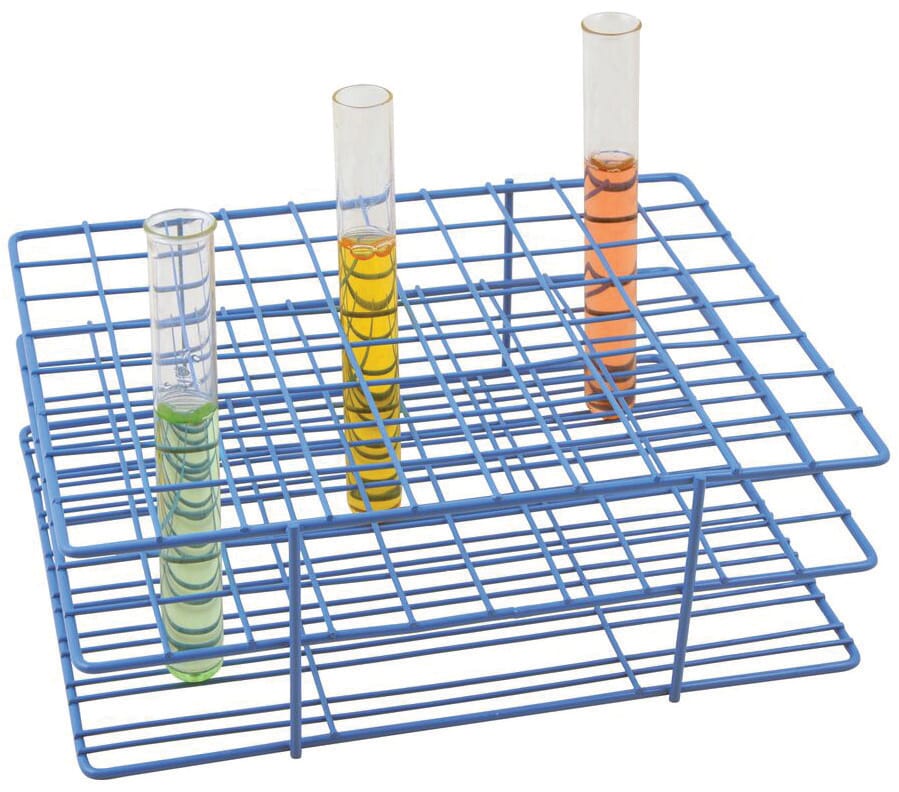 Blue Epoxy-Coated Steel Wire Test Tube Racks