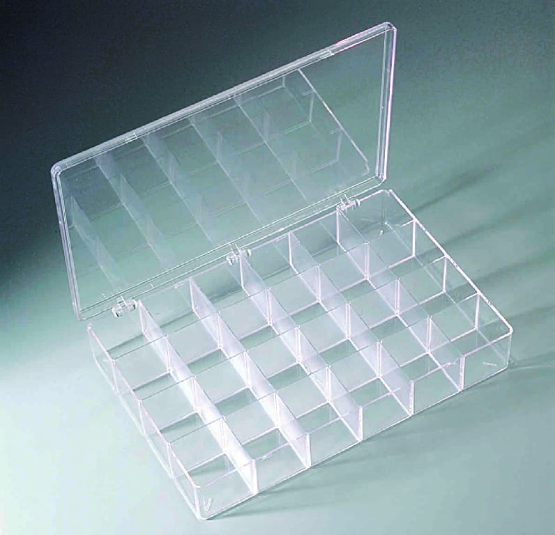Compartmented Plastic Boxes, Clear, Flambeau