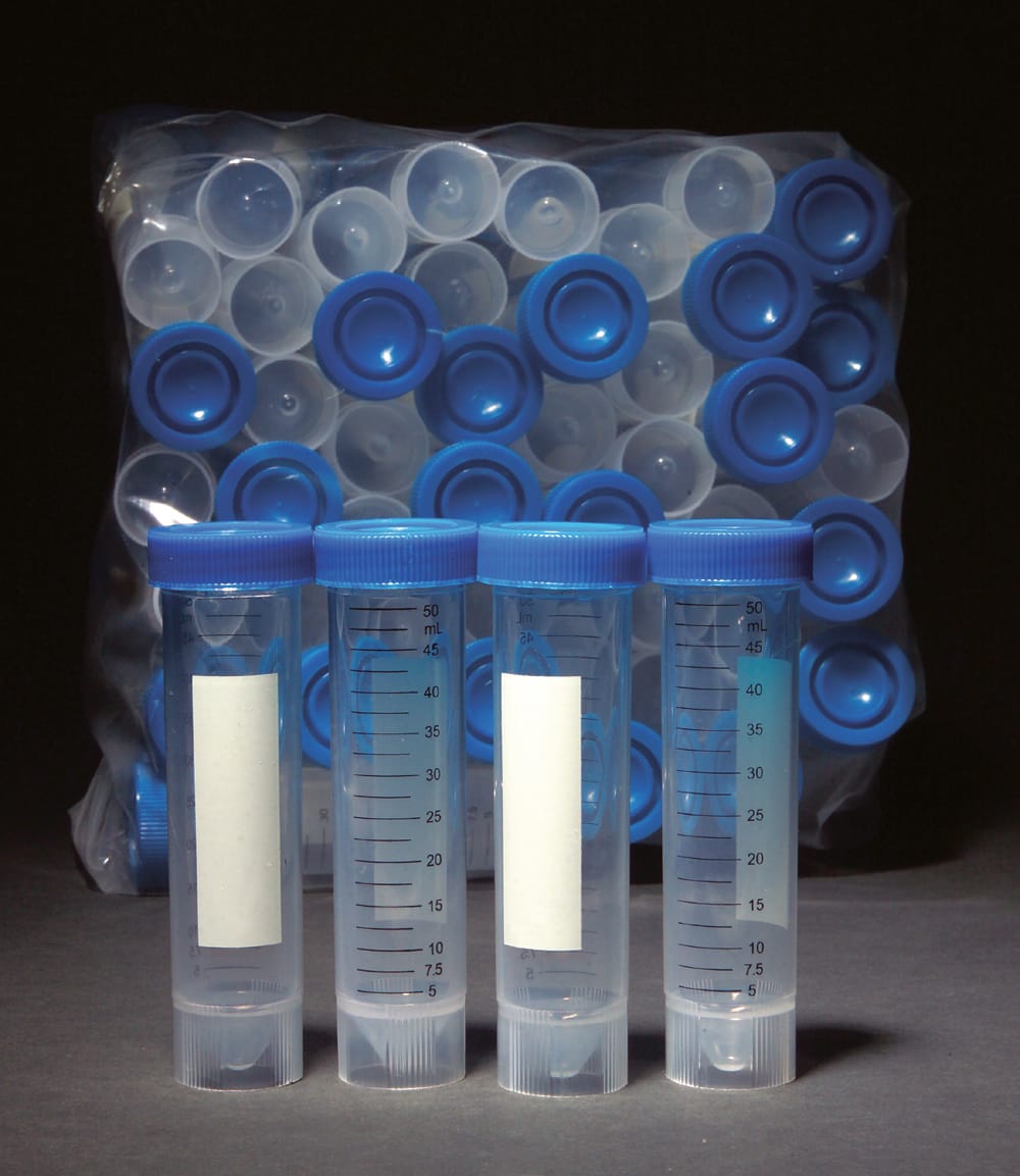 Self Standing Centrifuge Tubes, PP, HDPE Caps, Sterile, United Scientific Supplies