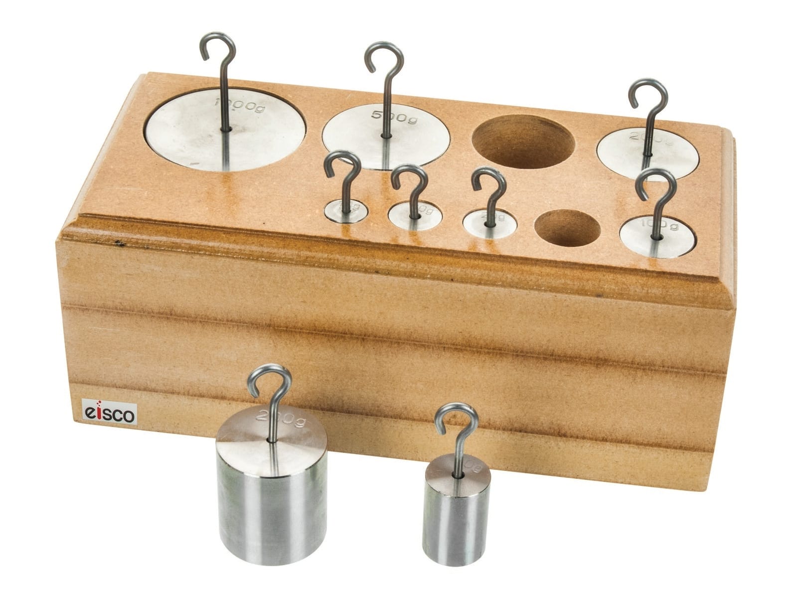 Eisco® Hooked Stainless Steel Weights, Set of 9