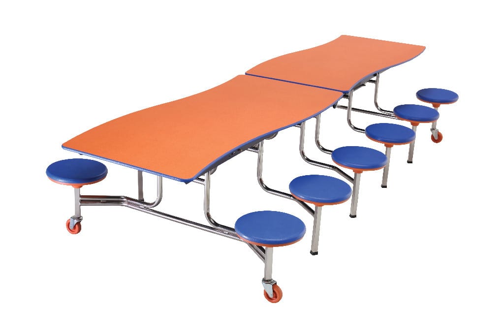Mobile Stool Tables, Rectangle, AmTab