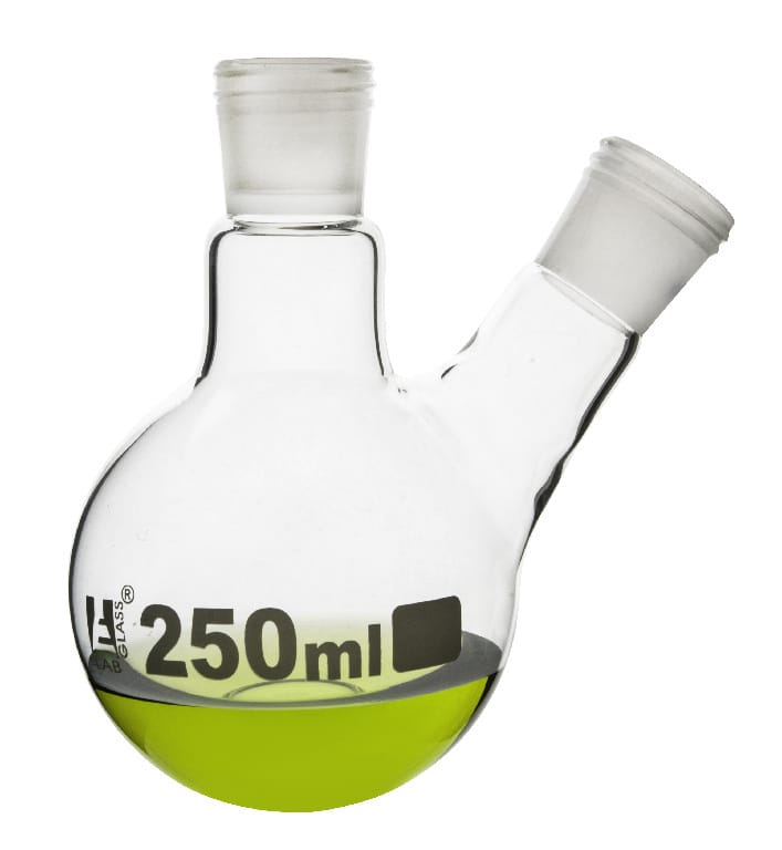 Eisco LabGlass® Distillation Flasks, 2 Neck with Threaded Joint