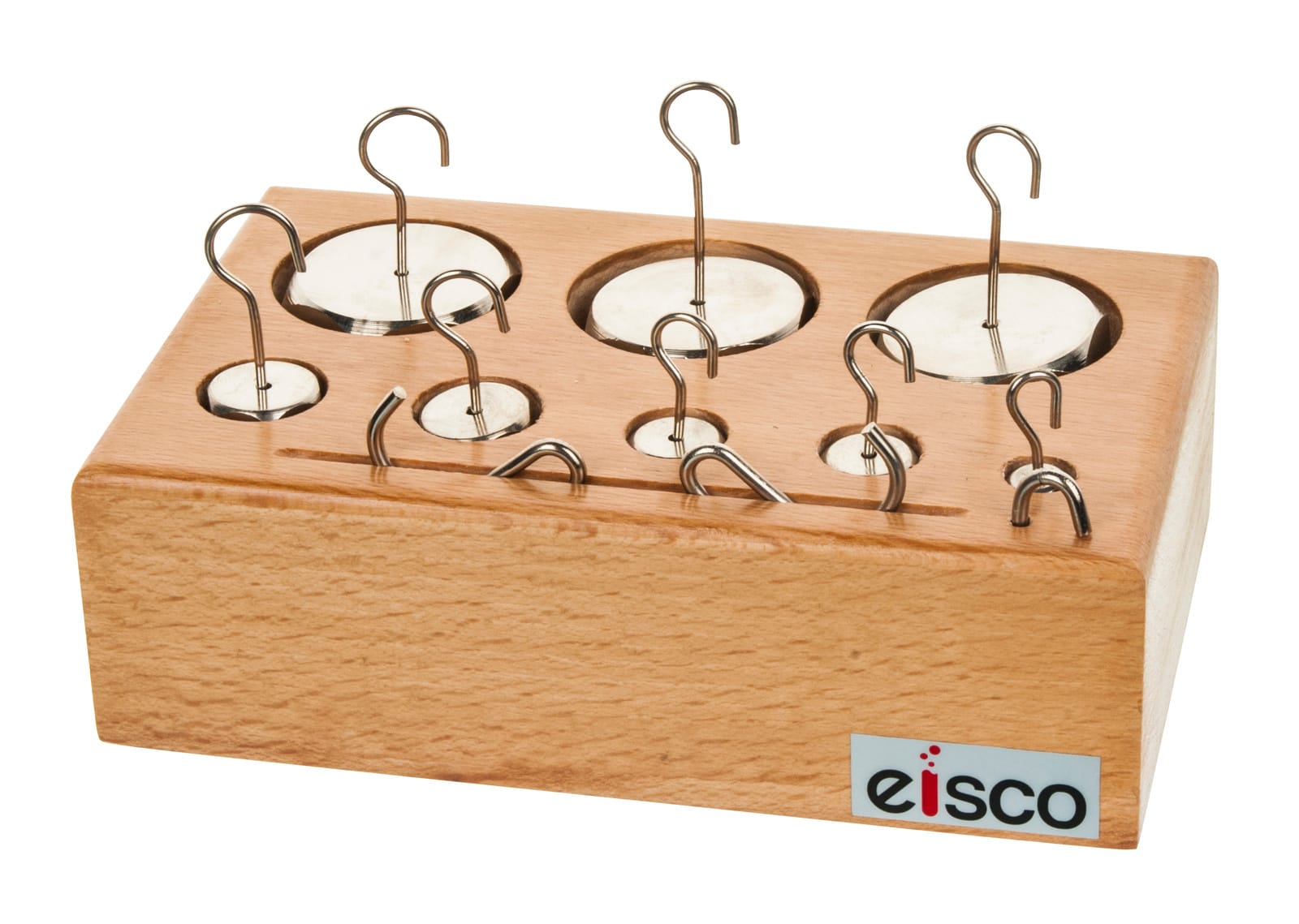 Eisco® 8-Piece Dual-Hooked Hexagonal Weight Set, Brass
