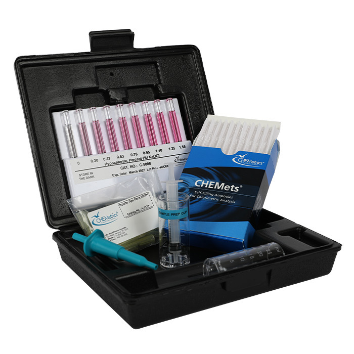 CHEMets® Chlorine Hypochlorite Visual Test Kit 0 to 1.55%