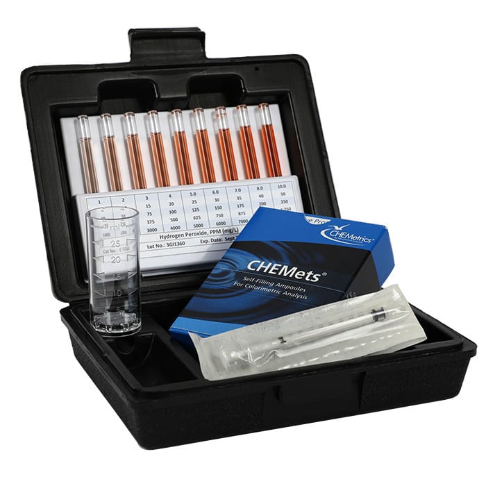 CHEMets® Hydrogen Peroxide HR Visual Test Kit 25 to 250 ppm