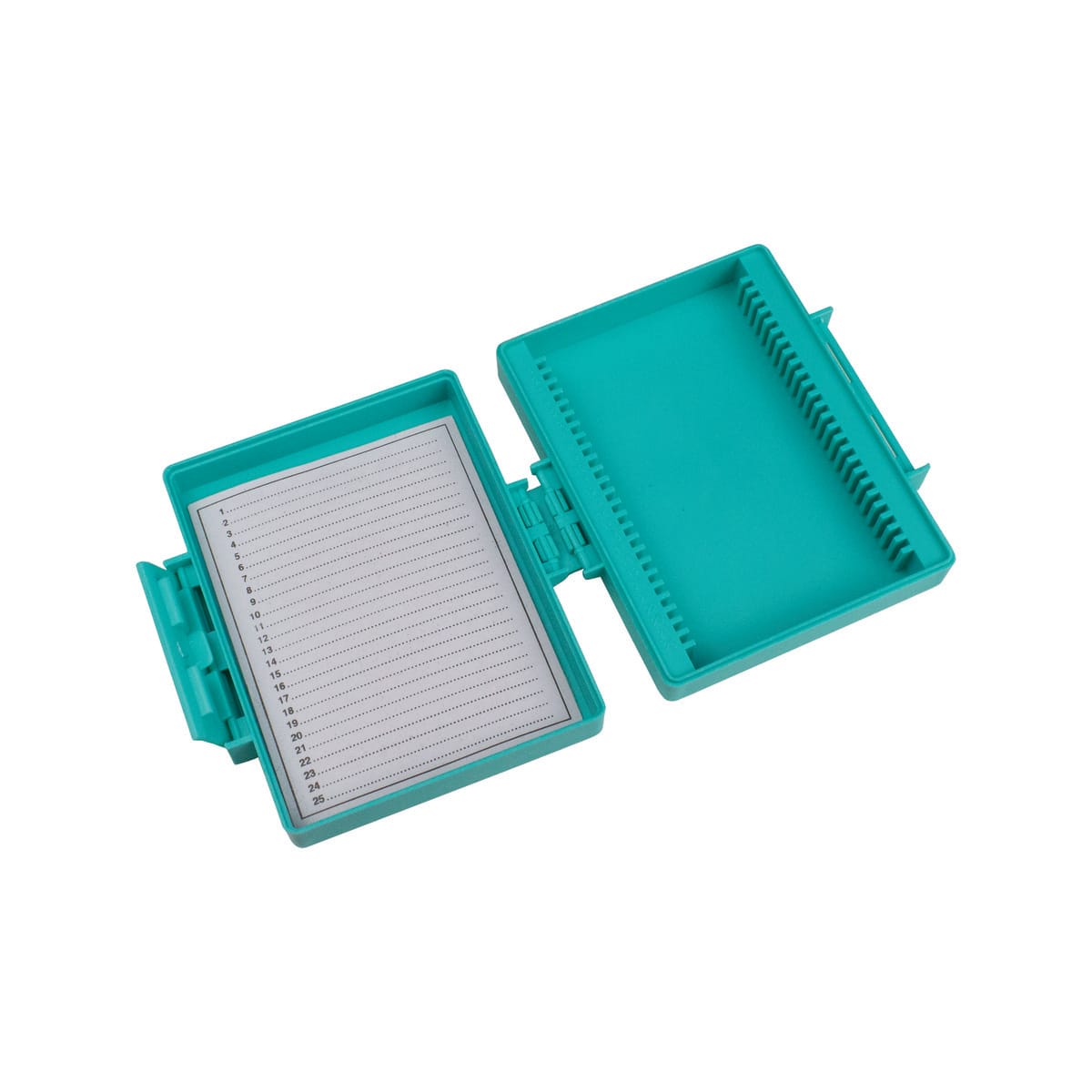Slide Storage Boxes, Hinged, Plastic