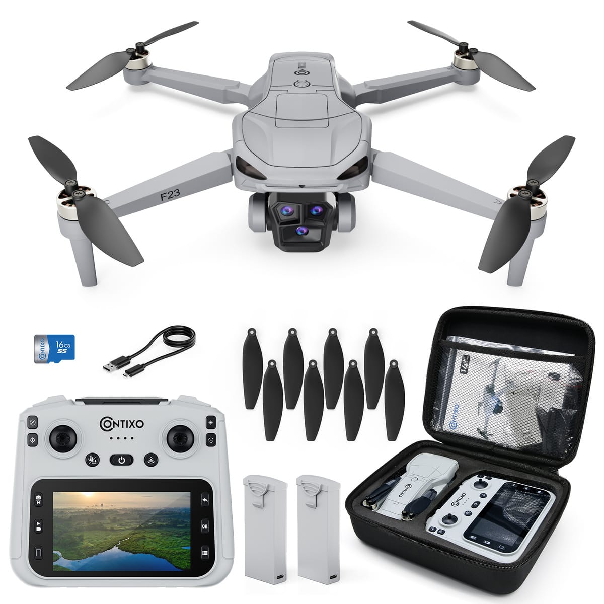 Contixo F23 Helio GPS Drone with Screen Remote