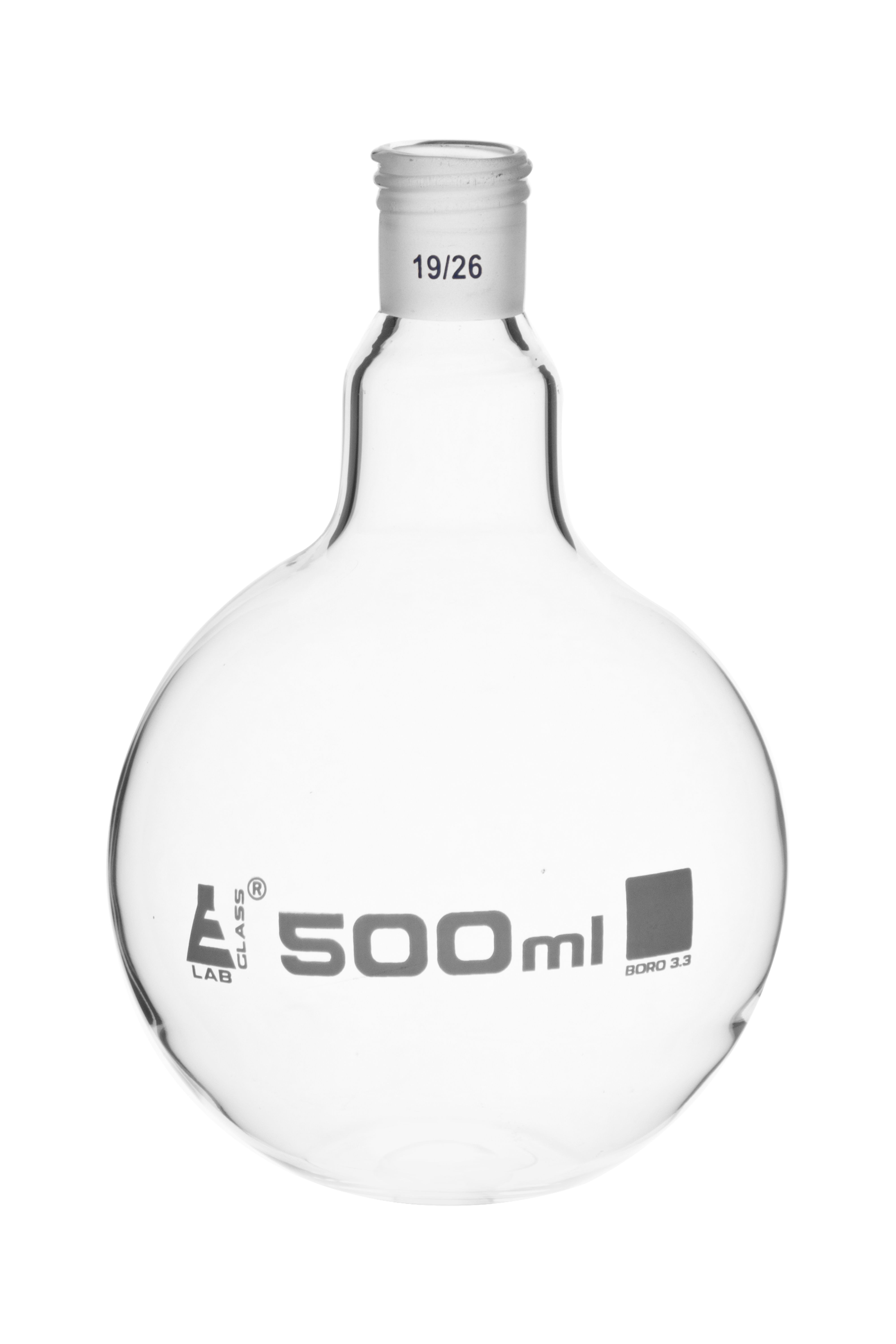 Eisco LabGlass® Boiling Flasks, Flat Bottom with Threaded Joint