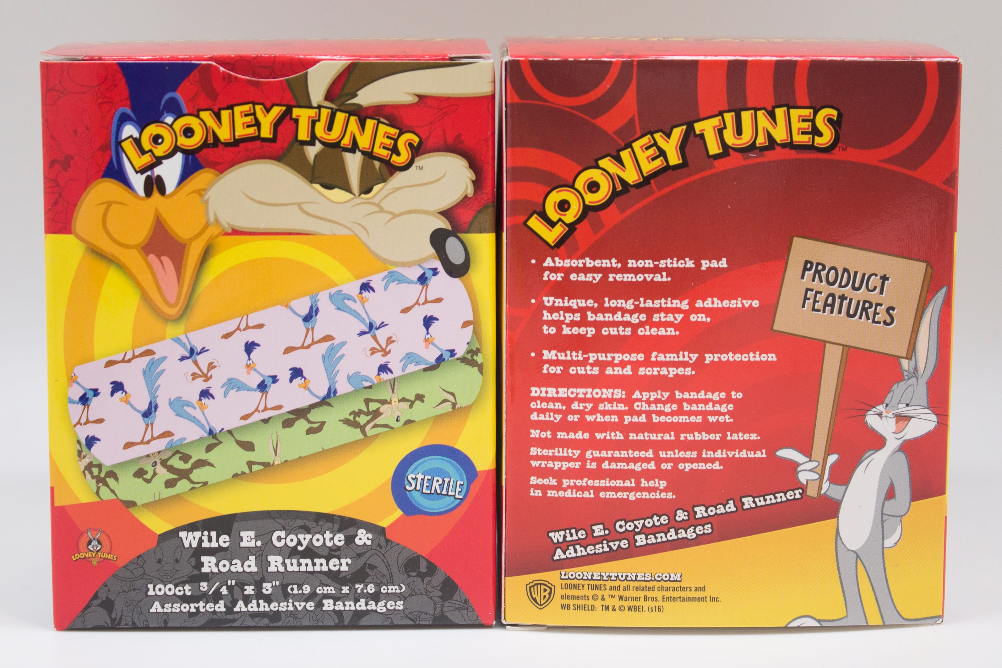 American® White Cross Looney Tunes™ Adhesive Bandages, Sterile, DUKAL™ Corporation