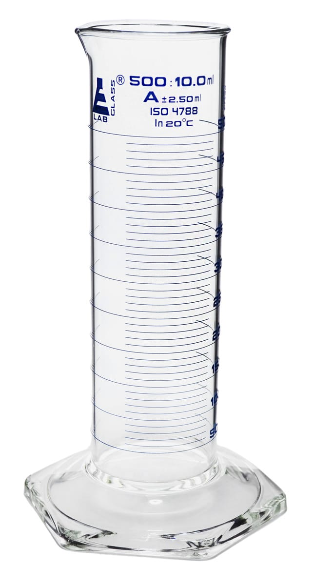 Eisco Glass Graduated Cylinders, Squat Form