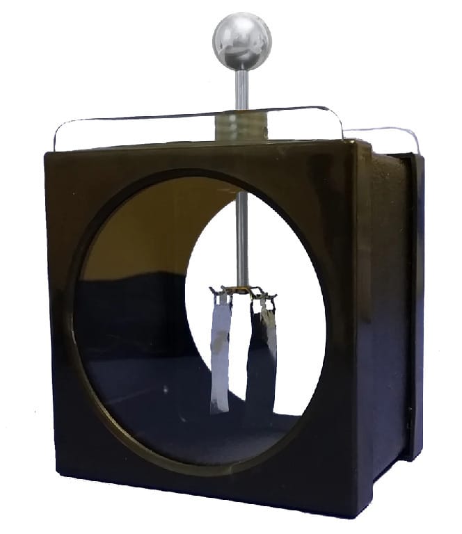 Electroscope with Round Viewing Window and Metal Case