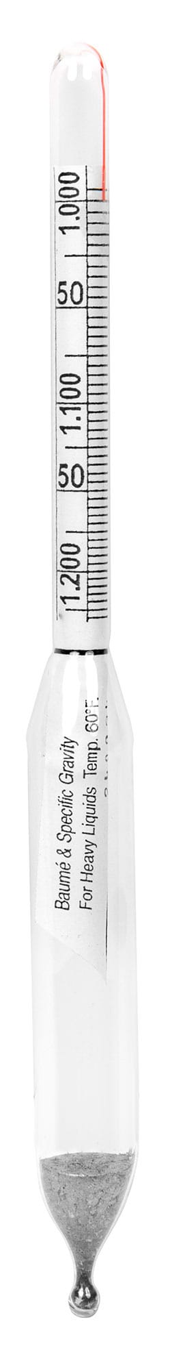 Dual Scale Hydrometers, Specific Gravity/Baume