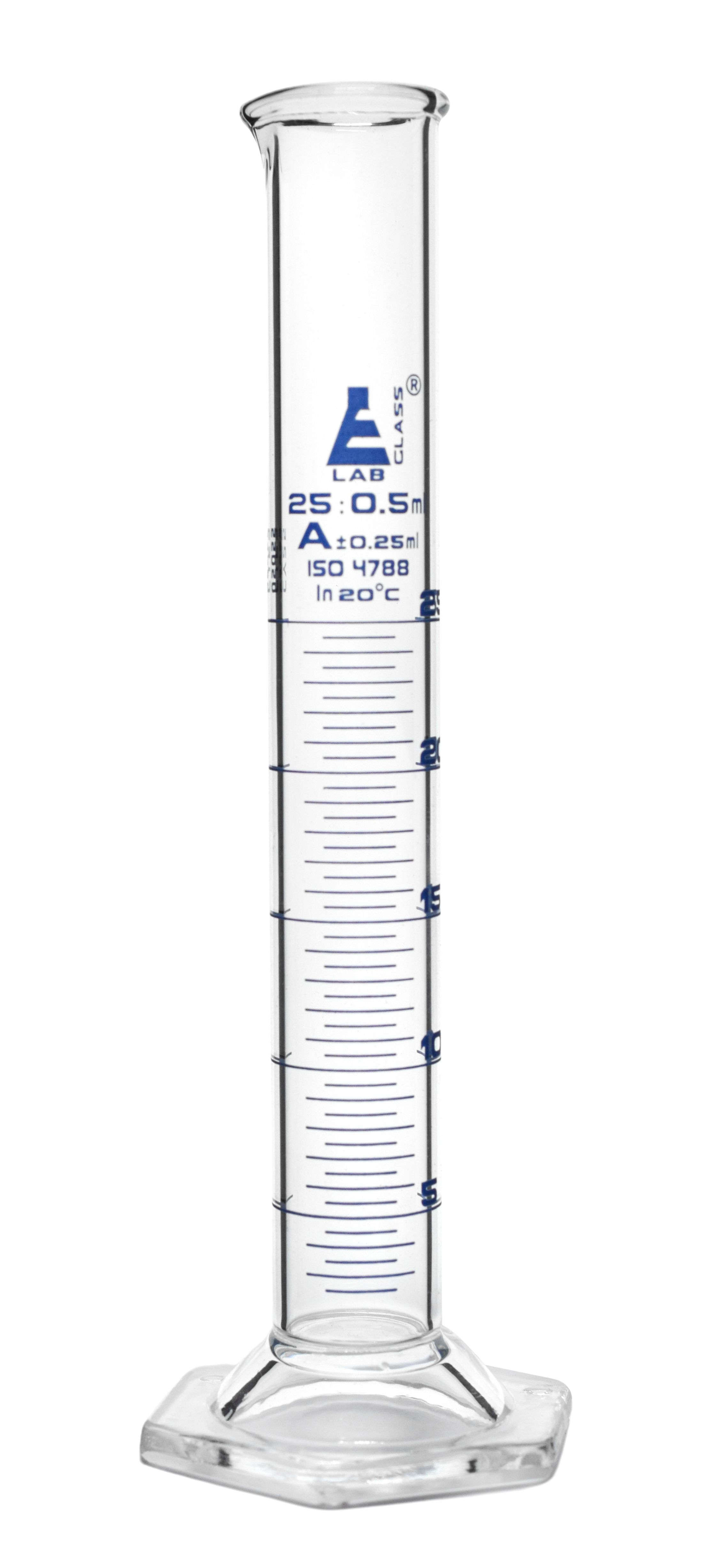 Eisco Glass Graduated Cylinders with Hexagonal Base