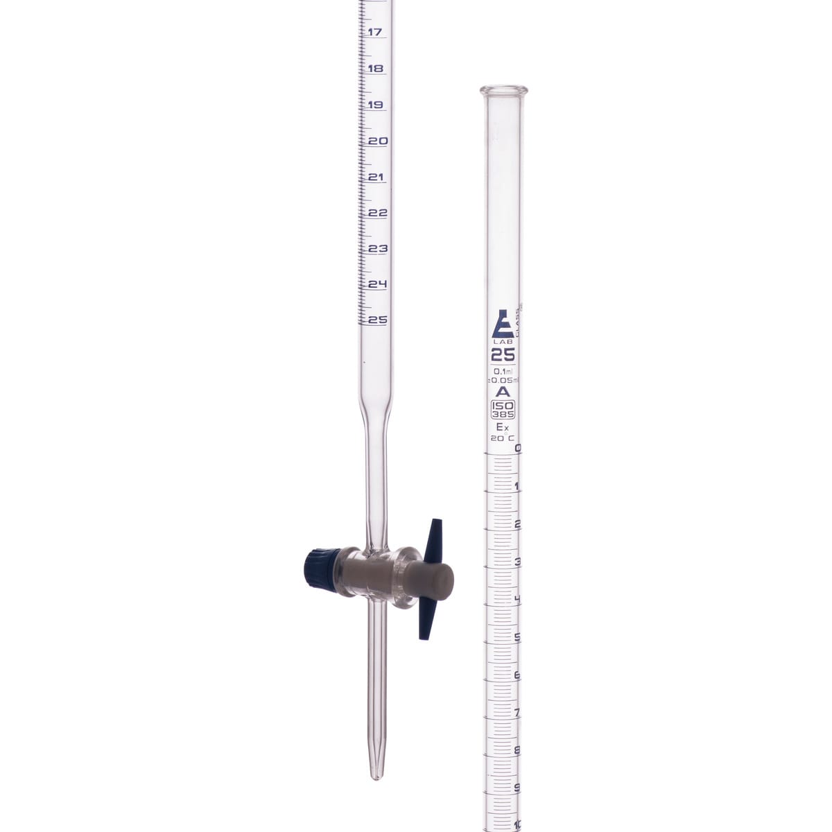 Eisco Glass Burettes with PTFE Key Stopcock