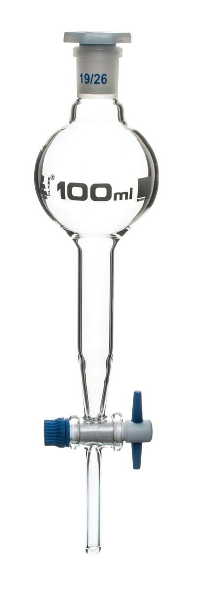 Eisco Glass Gilson Separatory Funnels with PTFE Stopcock