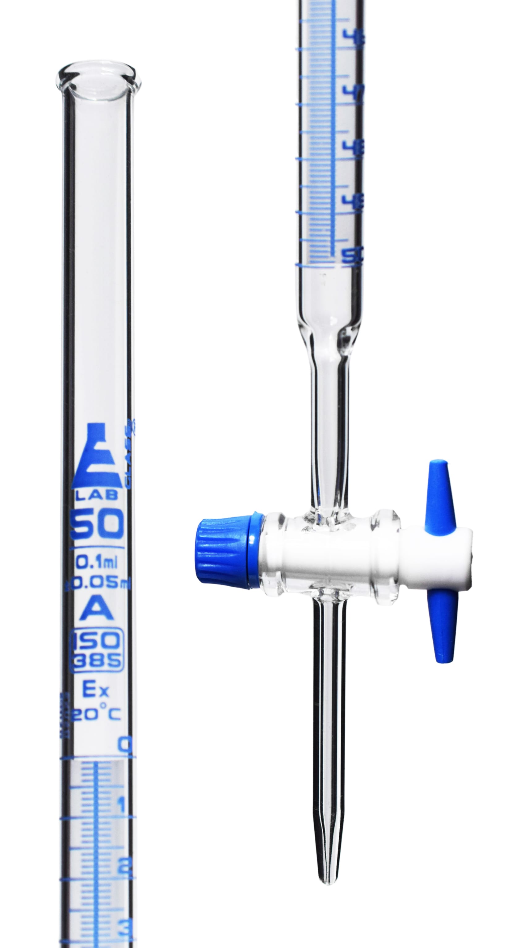 Eisco Glass Burettes with PTFE Key Stopcock