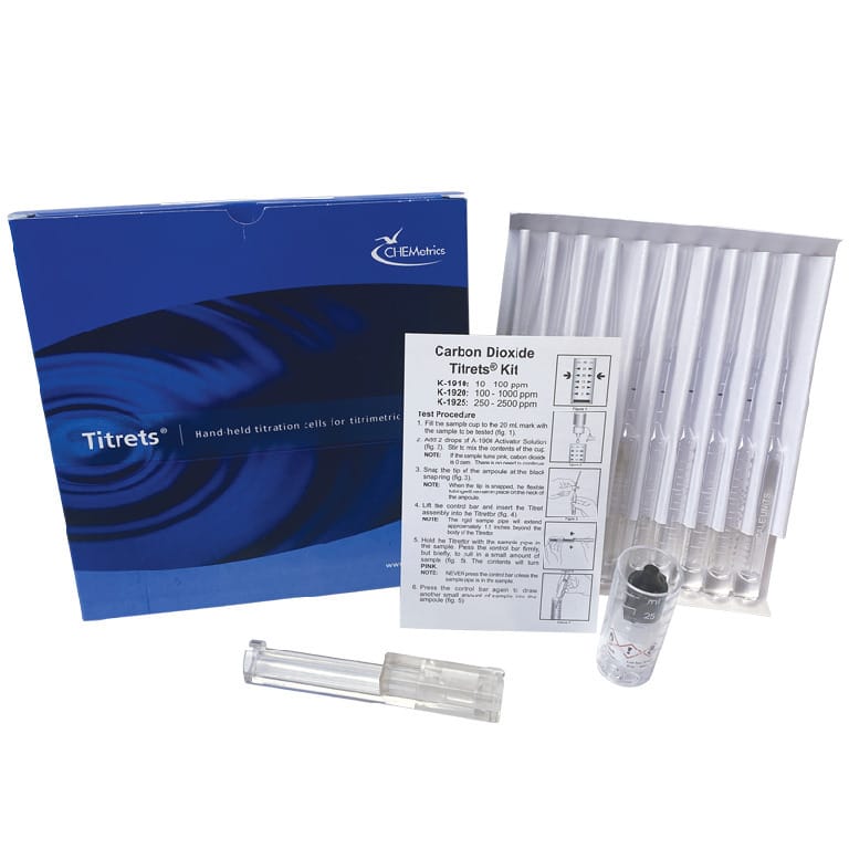 Carbon Dioxide (Dissolved), Titrets Titration Cells, CHEMetrics