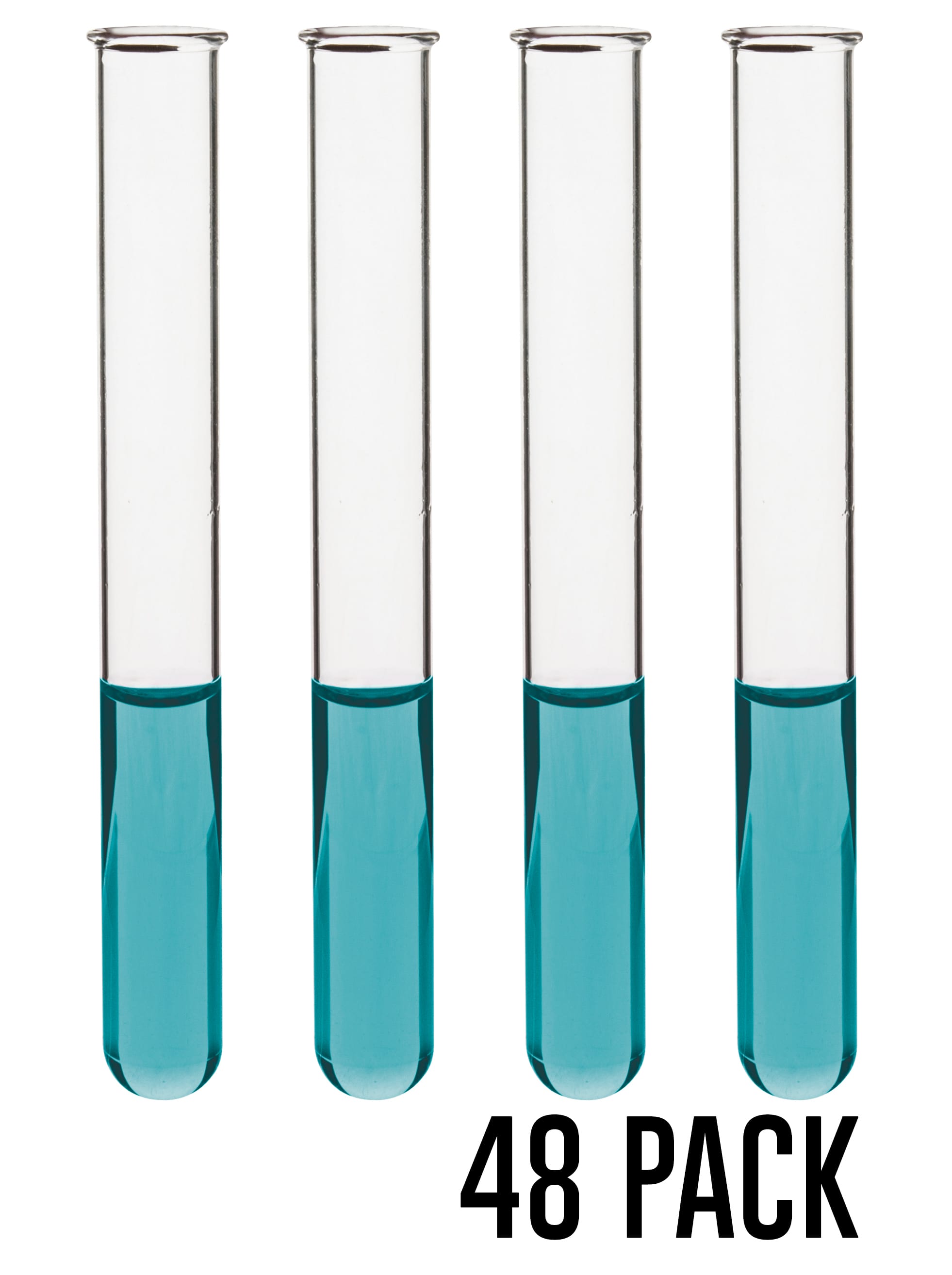 Eisco Light Wall Glass Test Tubes with Beaded Rim