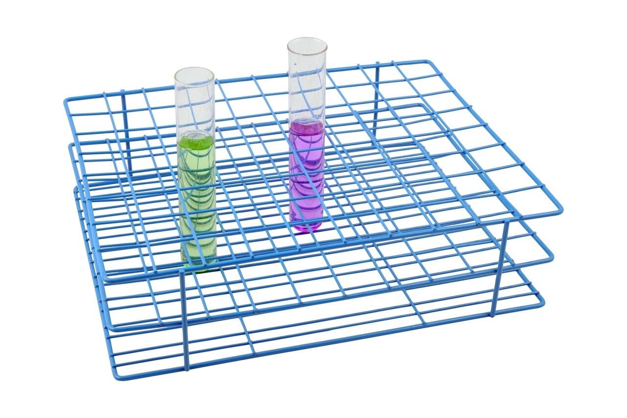 Blue Epoxy-Coated Steel Wire Test Tube Racks