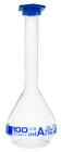 Eisco Glass Volumetric Flasks with Snap Cap, ASTM Class A