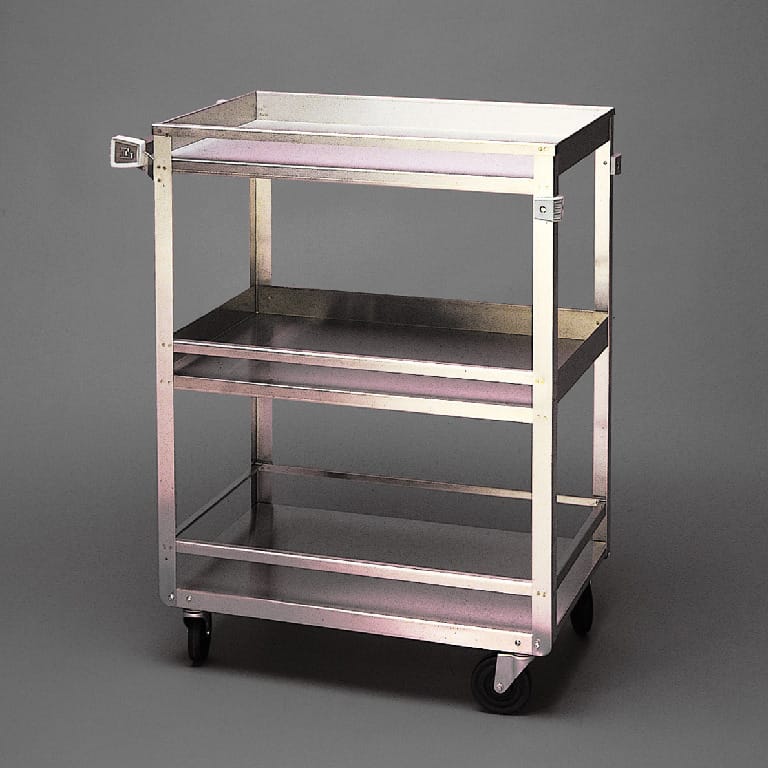 Stainless Steel Cart with Guard Rails