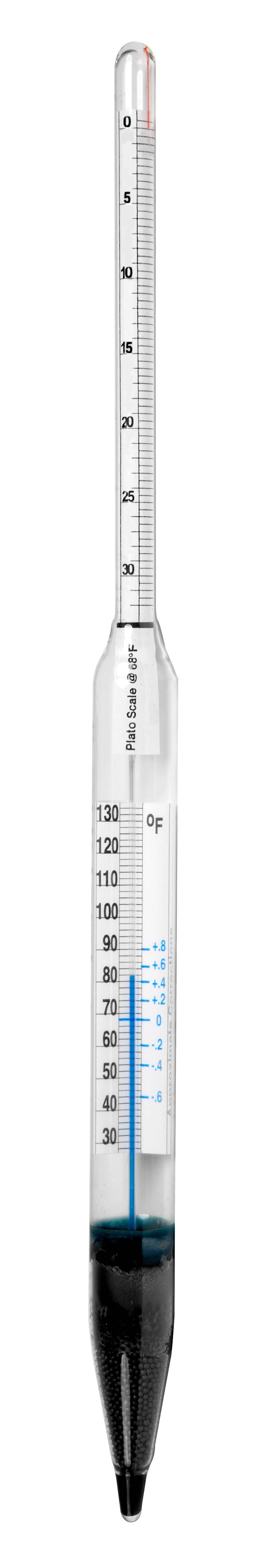 Plato Hydrometers with Thermometer