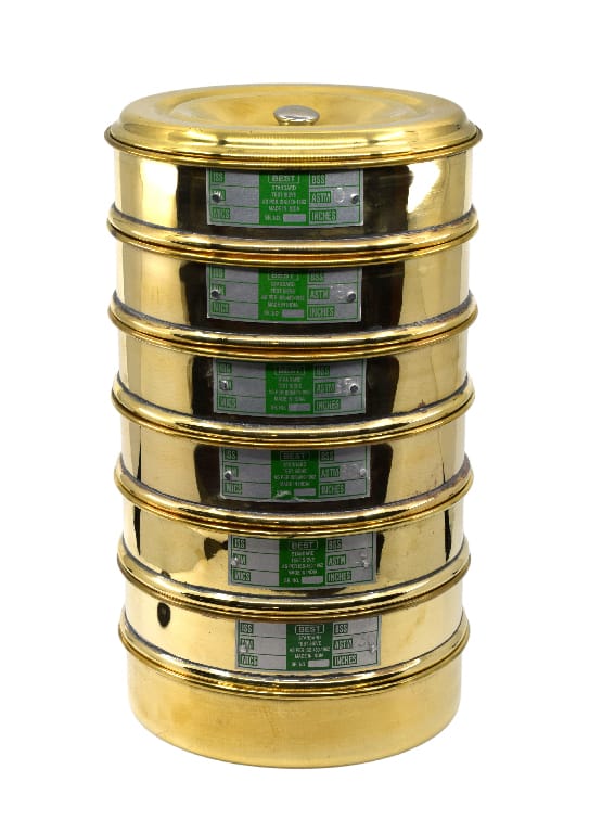 Eisco Brass Test Sieves, 8", Set of 6