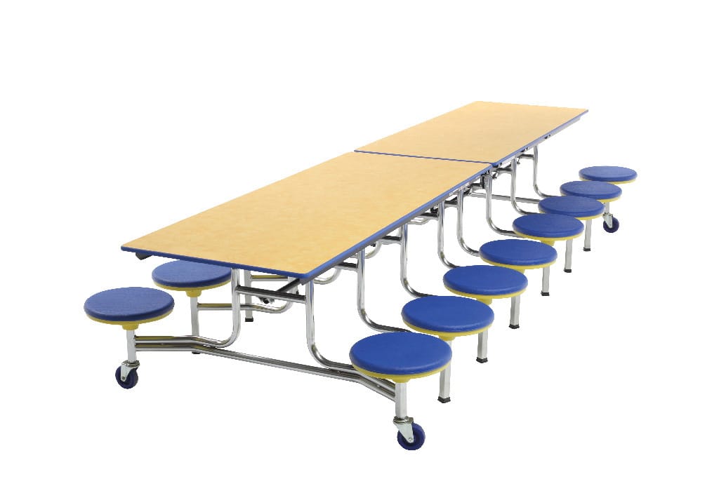 Mobile Stool Tables, Rectangle, AmTab