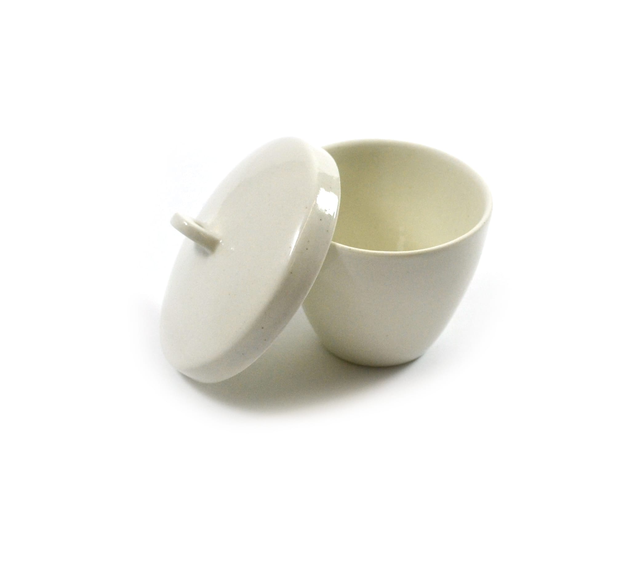 Eisco Porcelain Crucible with Lid, Tall Form