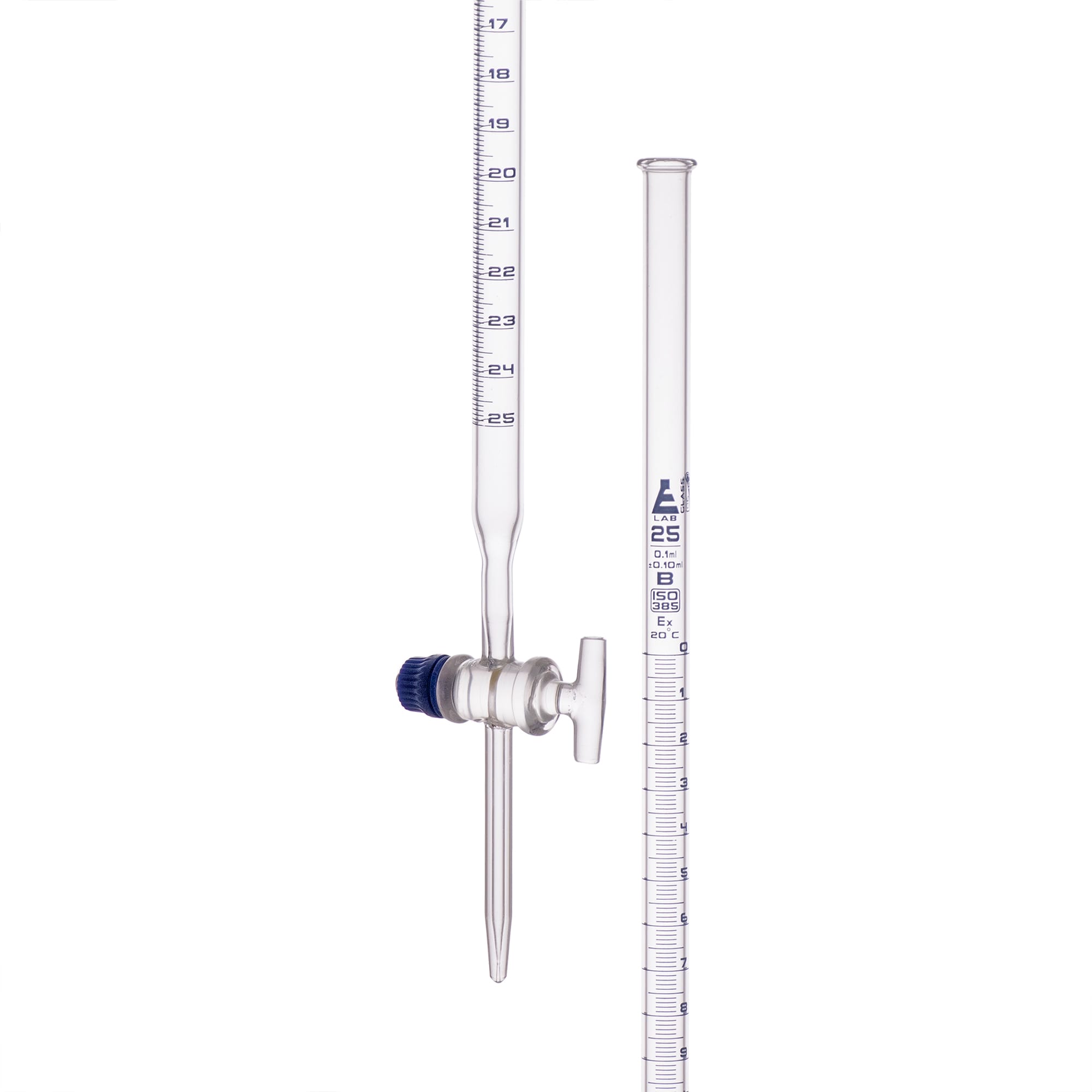 Eisco Premium Glass Burettes with Glass Key Stopcock