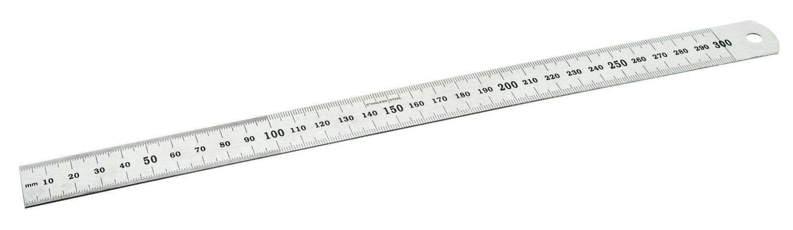 Eisco® Stainless Steel Ruler with Stamped Metric Graduations