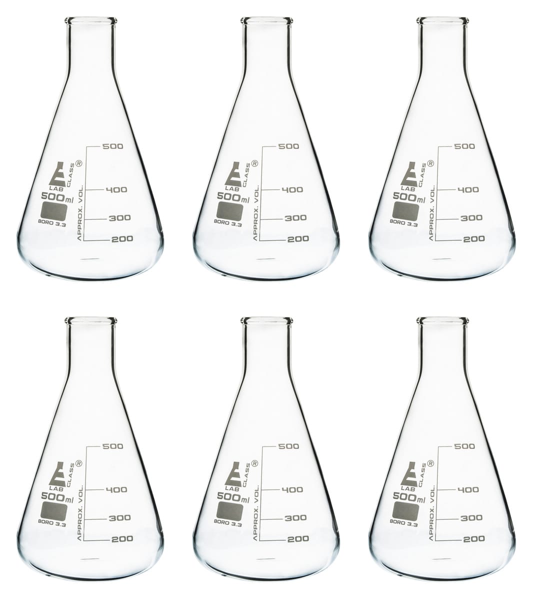 Eisco Glass Narrow Neck Erlenmeyer Flasks