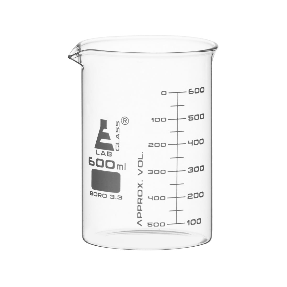 Eisco LabGlass™ Low Form Glass Beakers, ASTM