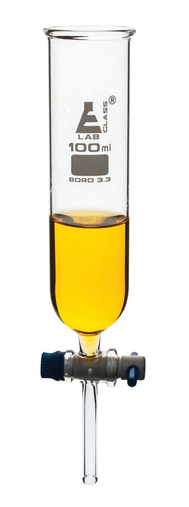 Eisco Dropping Funnels with PTFE Stopcock, Open Top