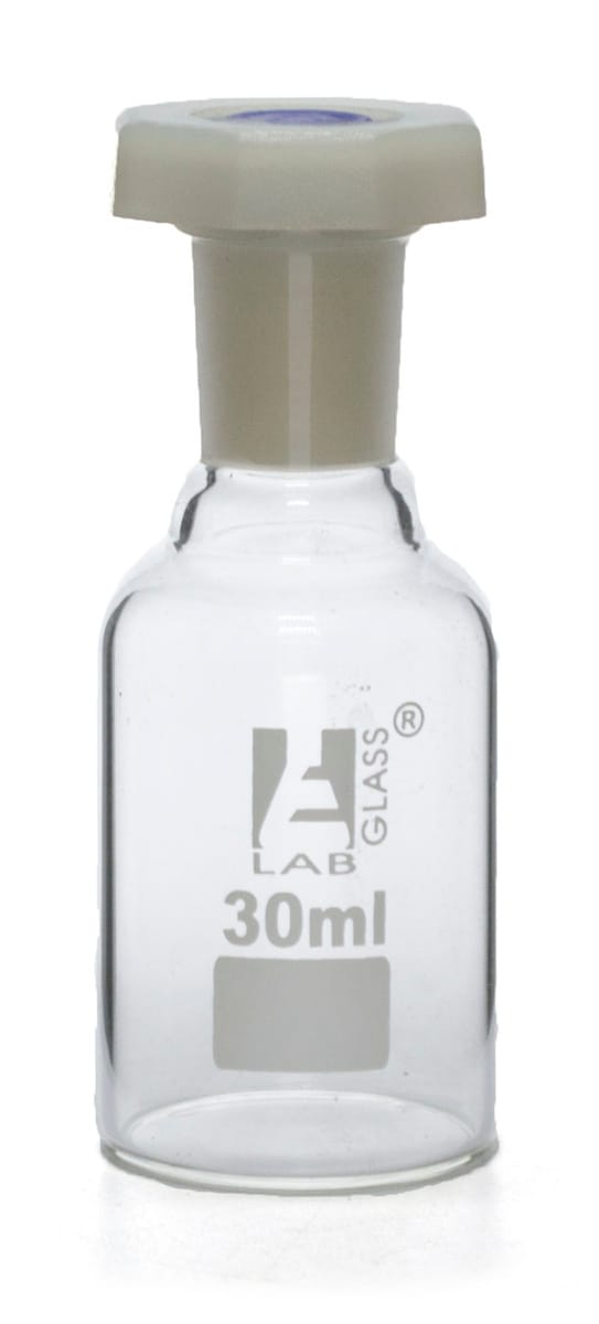 Eisco LabGlass® Reagent Bottles with Polypropylene Stopper, Narrow Mouth