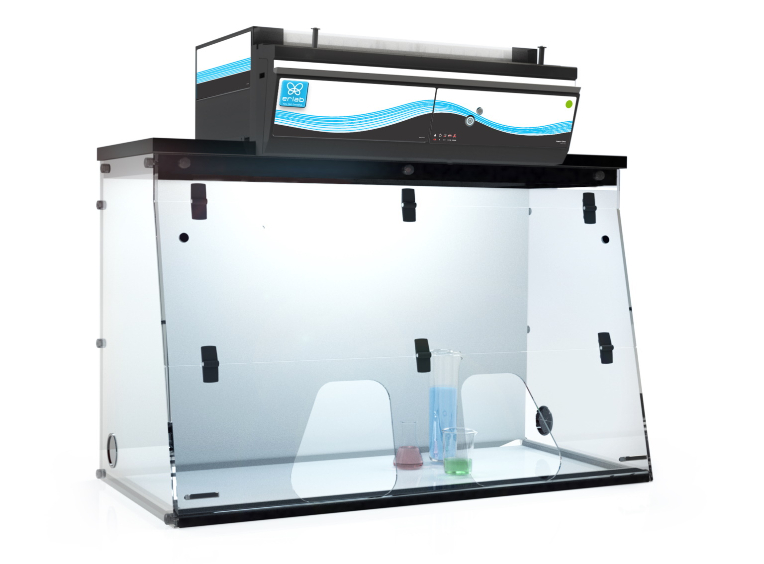 Captair Ductless Filtering Fume Hoods and Powder Weighing Stations, Erlab