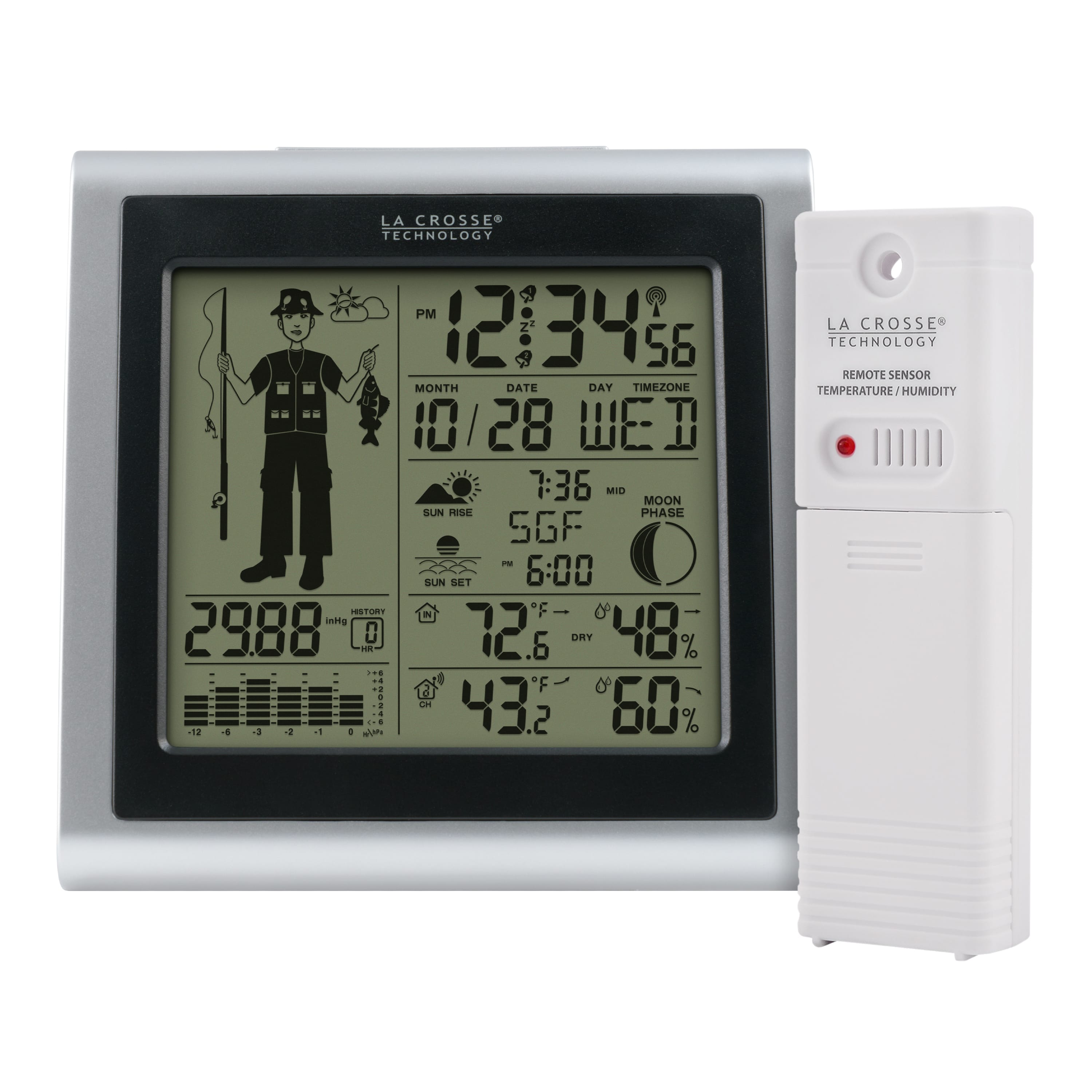 La Crosse Wireless Weather Station with Fisherman Icon
